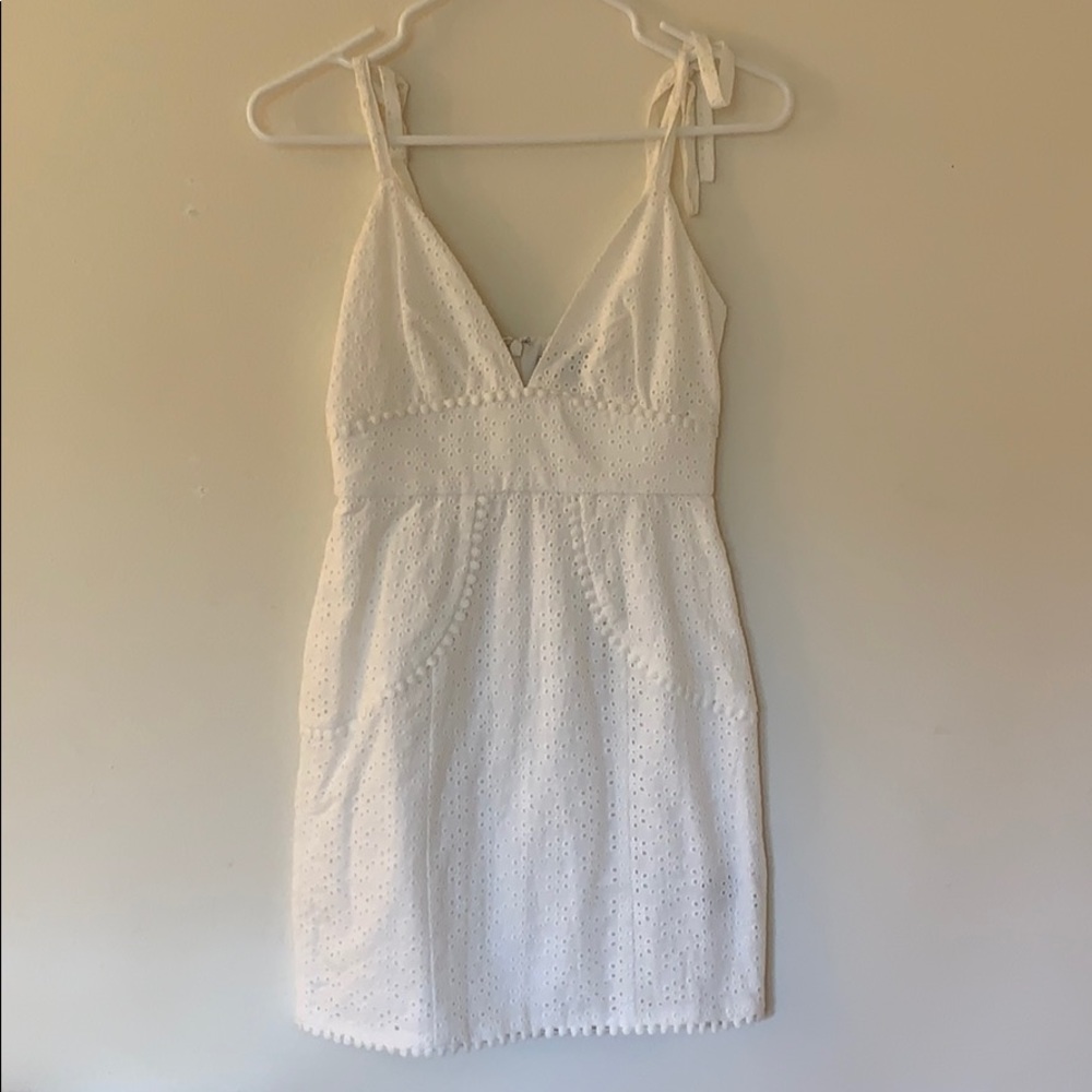 revolve- majorelle white eyelet dress